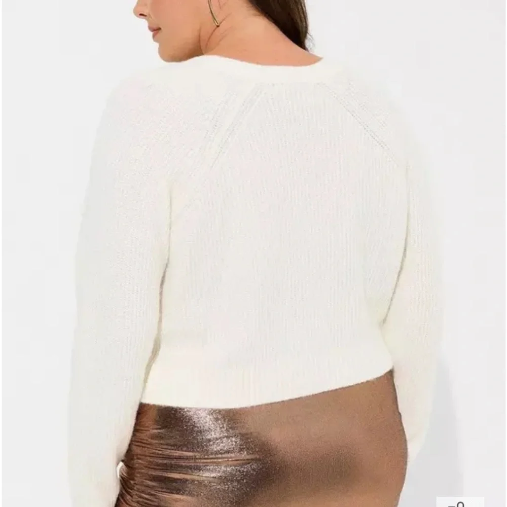 Torrid Cream Button-Up Cardigan Sweater Size 4 - Picture 7 of 7